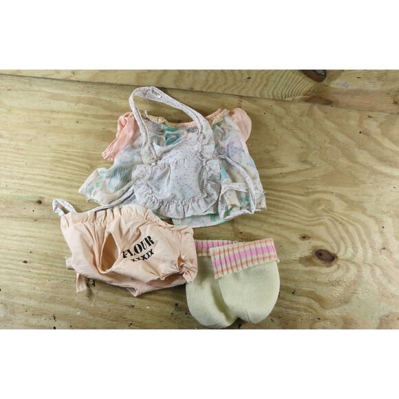 Furskins Teddy Bear Hattie Brown 2 Outfits Hat Vintage 1984 Xavier Roberts 22" - Picture 3 of 10